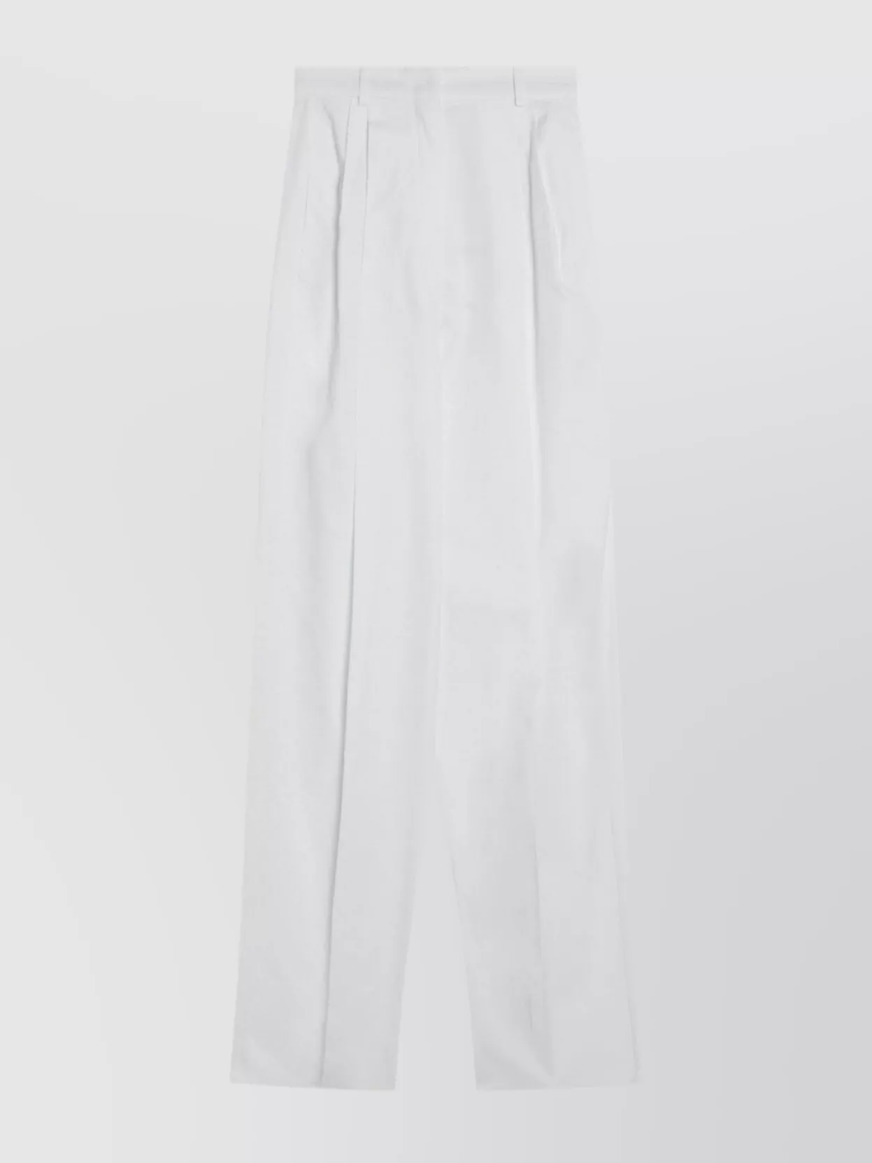 Sportmax Cotton Trousers With Front And Back Pockets In White