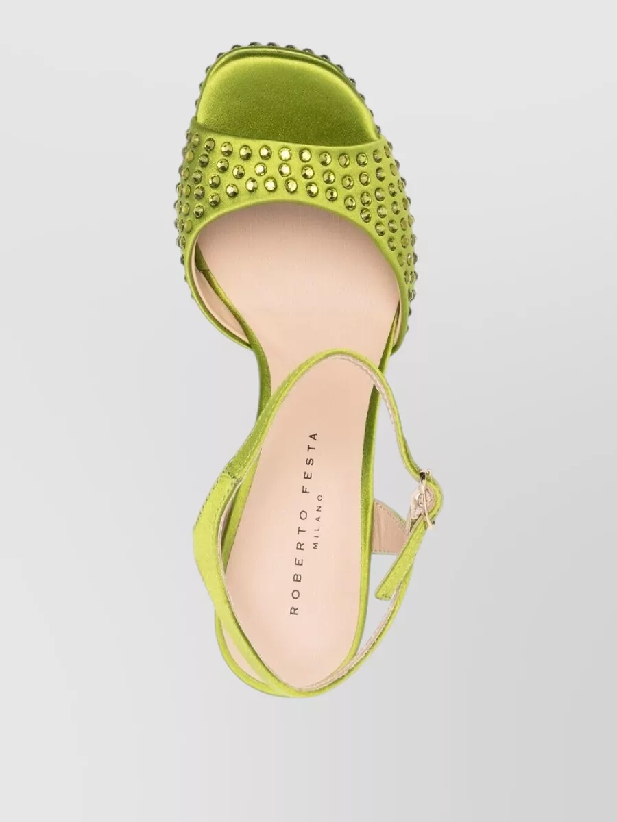 Roberto Festa Leather Spike-Stud Platform Sandals