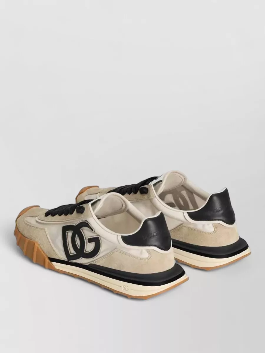Dolce&Gabbana Leather Logo-Appliqué Low-Top Sneakers