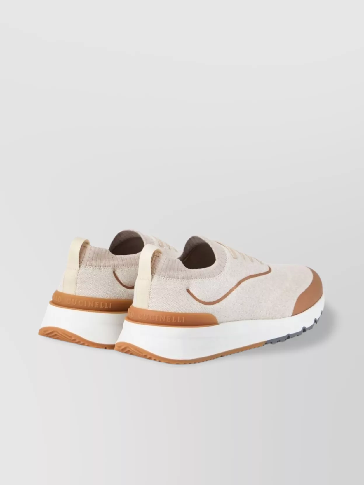 Brunello Cucinelli Canvas Sneakers With Contrasting Toe Cap