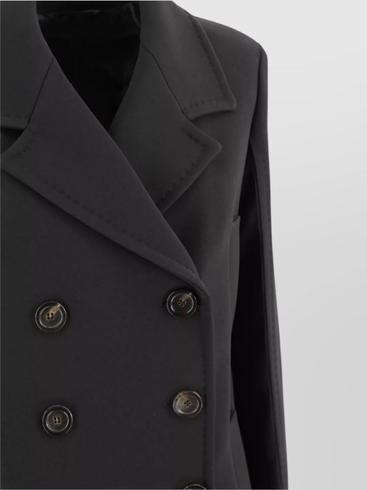 S Max Mara Double-Breasted Coat Elongated Line
