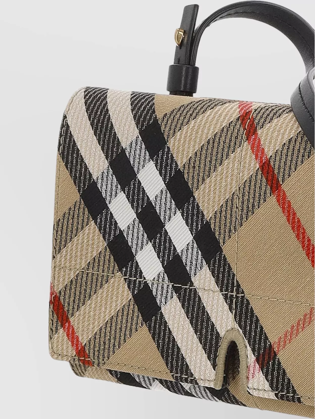 Burberry Foldover Checkered Crossbody Bag