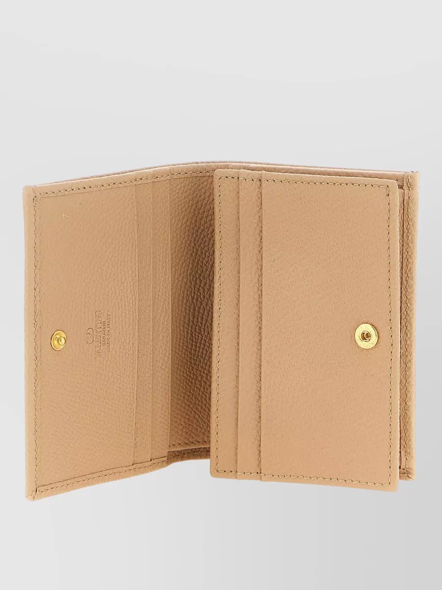 Valentino Garavani Vlogo Signature Small Leather Folding Wallet