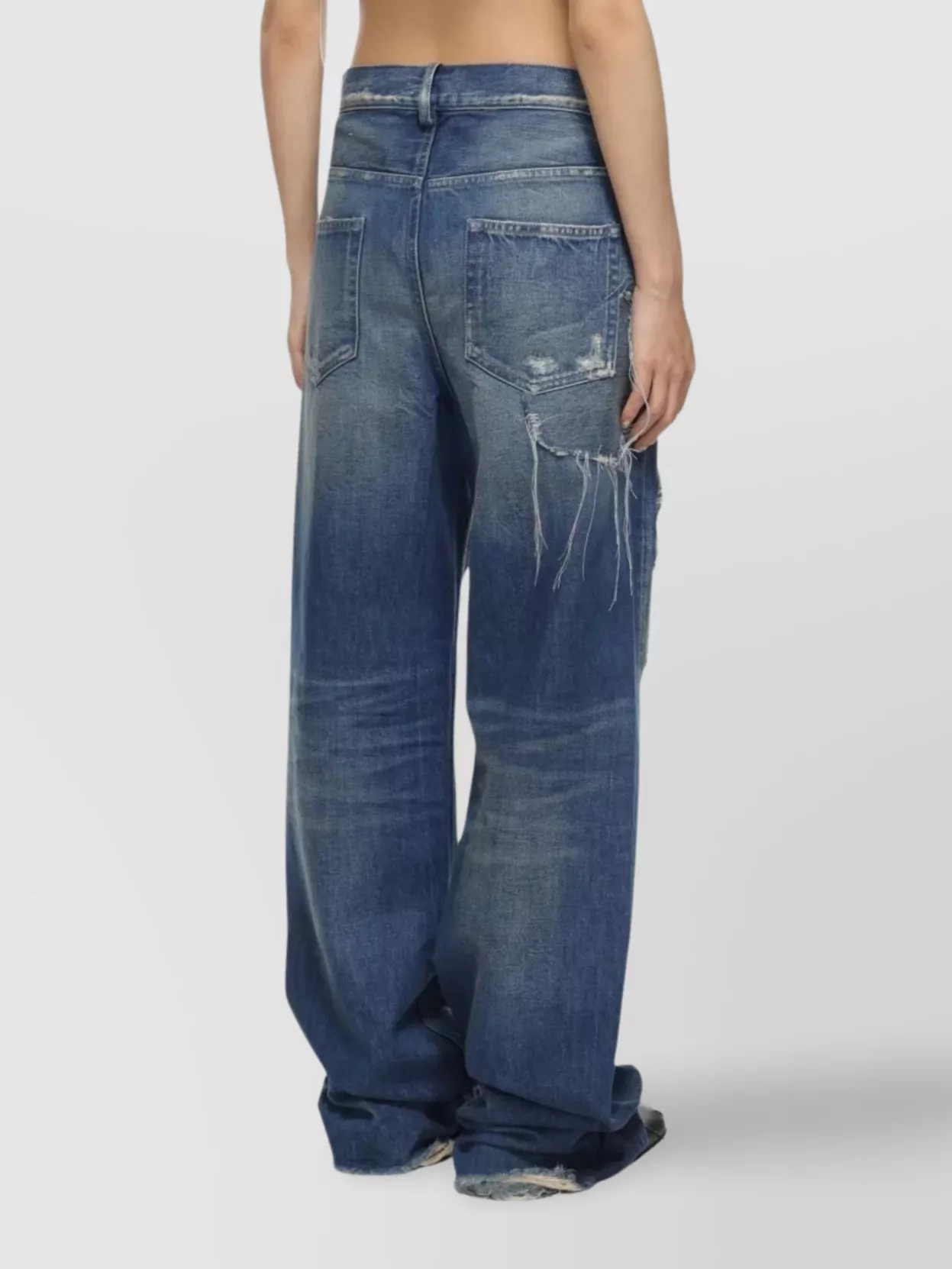 Ann Demeulemeester Claire 5-Pockets Distressed Trousers