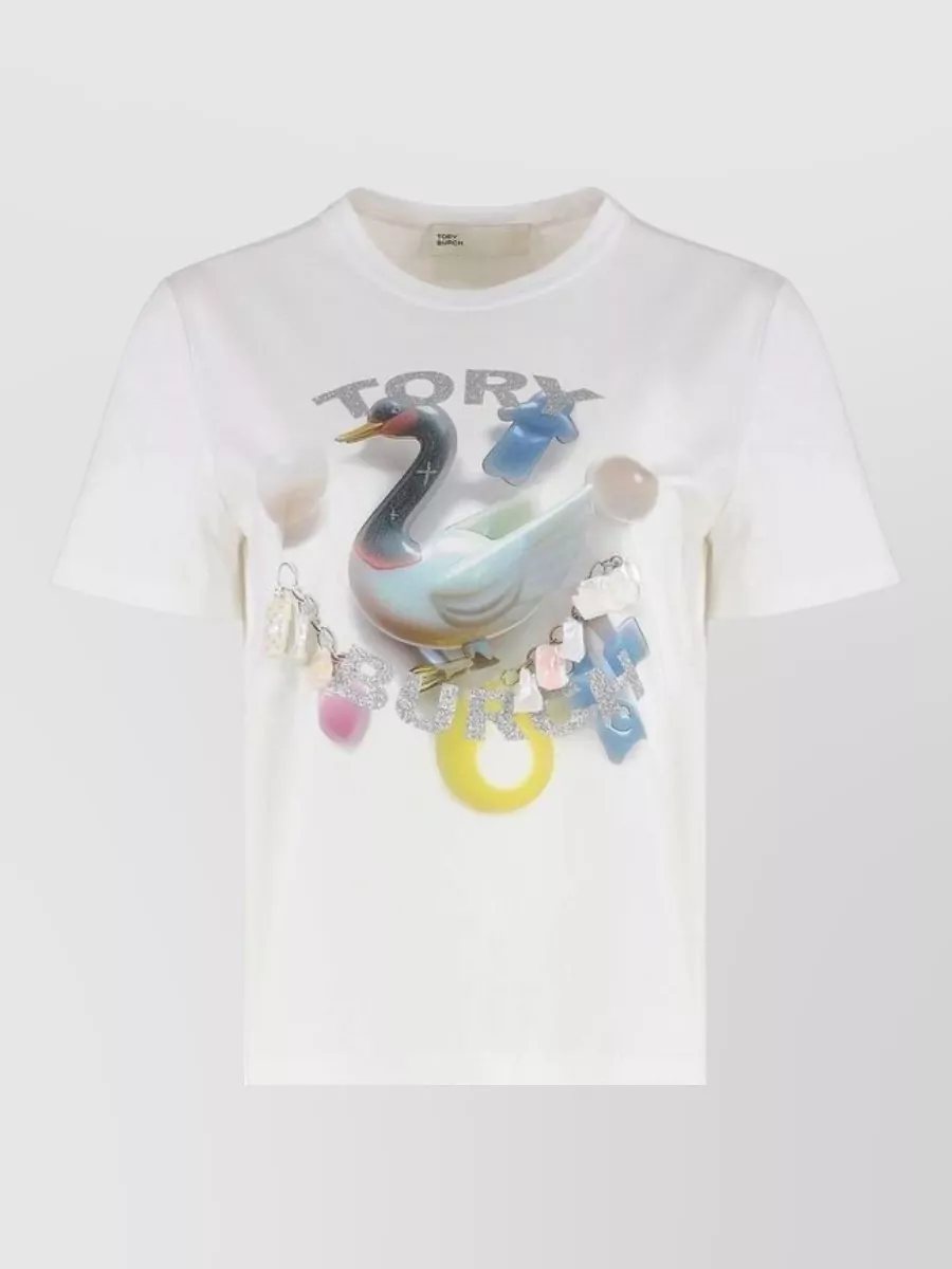 Tory Burch Cotton printed crew-neck t-shirt