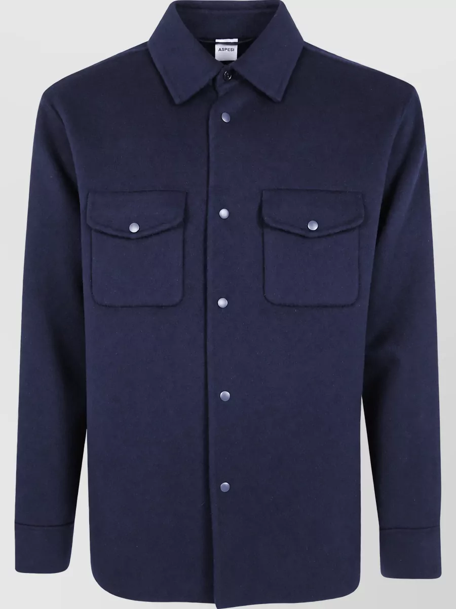 Aspesi wool shirt jacket