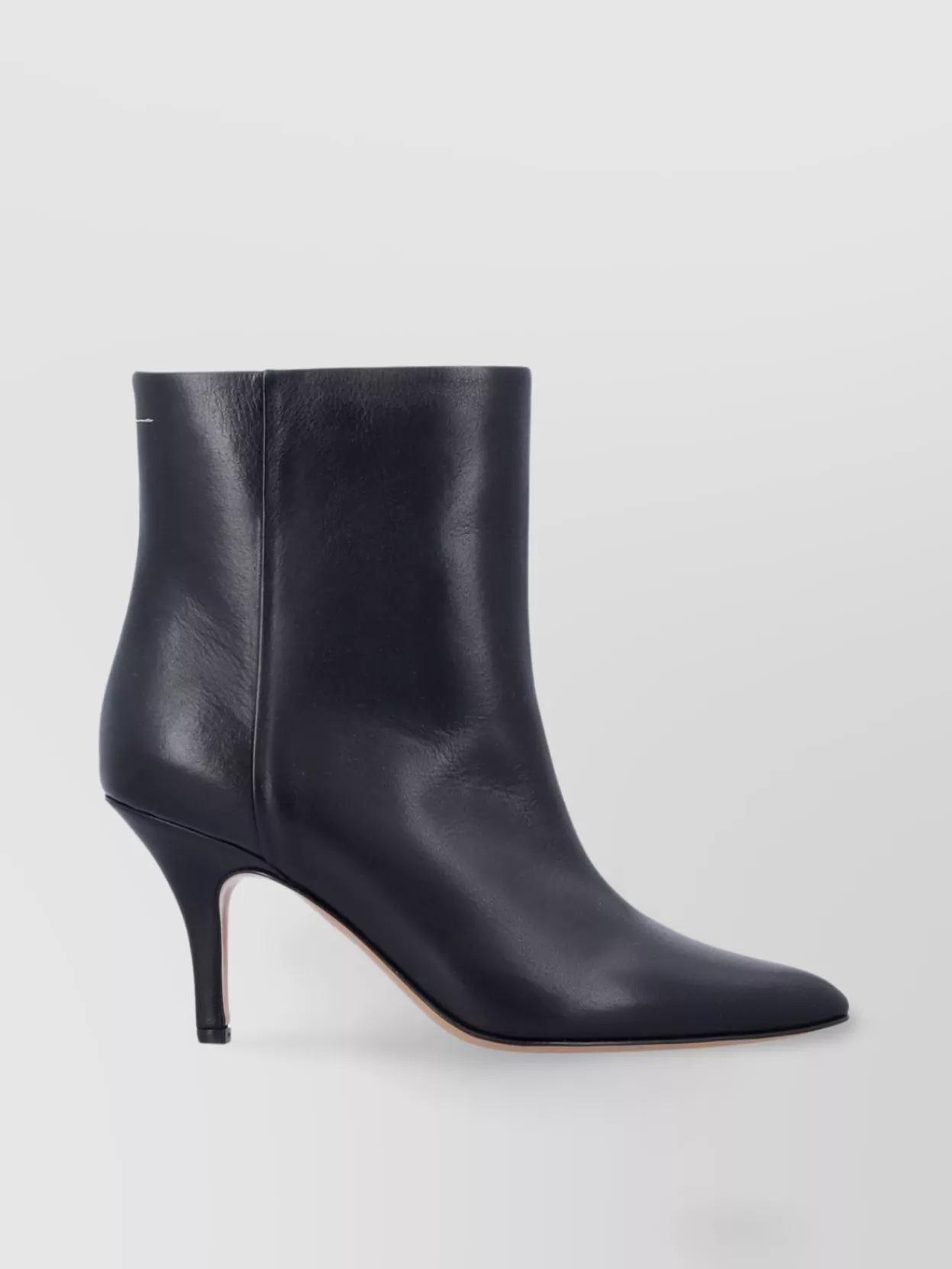 Mm6 Maison Margiela Pointed Toe Stiletto Heel Ankle Boot In Black