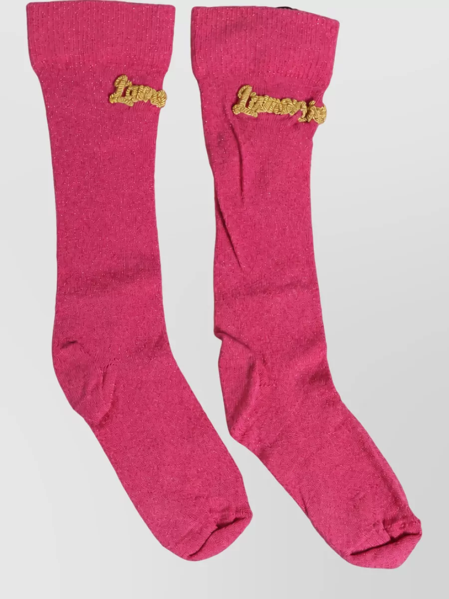 Dolce&Gabbana Embroidered Mid-Calf Socks