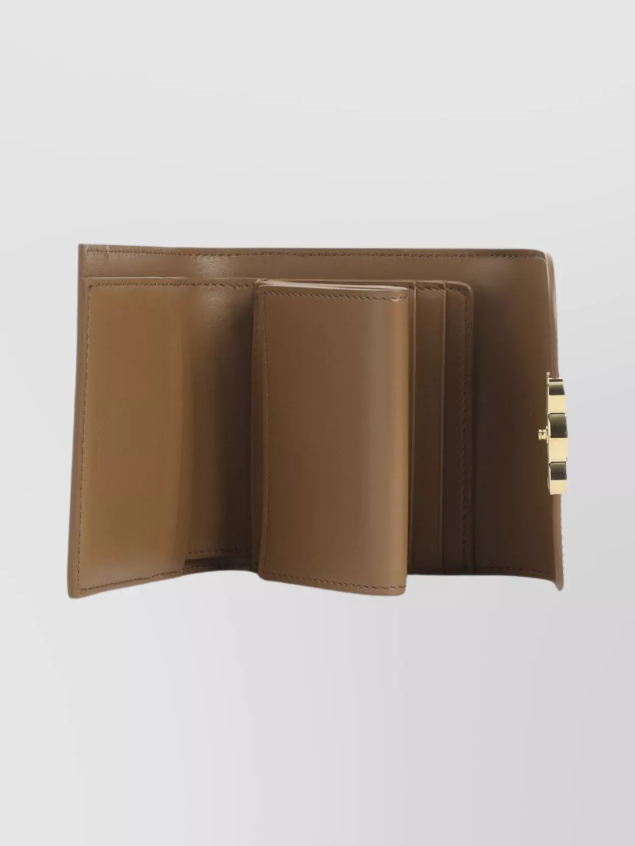 Celine Small Wallet With Flap And Hardware In Brown