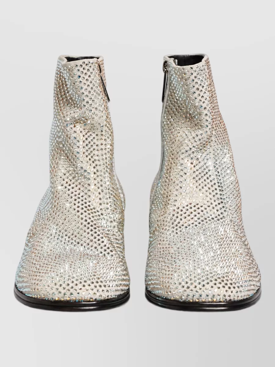 Dolce&Gabbana crystal-embellished ankle boots