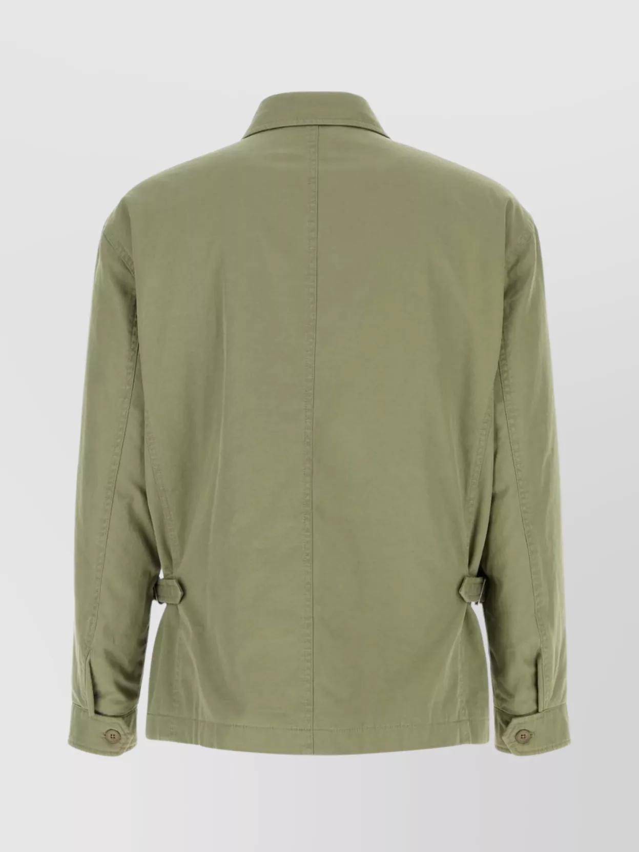 The Row Cotton Blend Justo Jacket Featuring Collar In Green