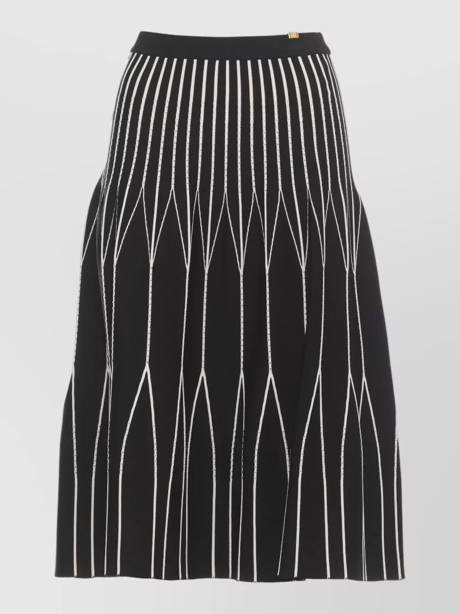 Elisabetta Franchi patterned knit a-line skirt