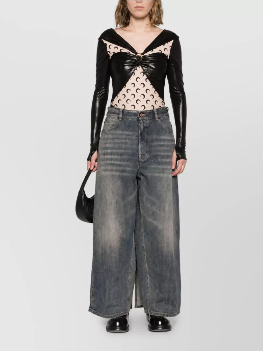 Marine Serre Draped Bodysuit