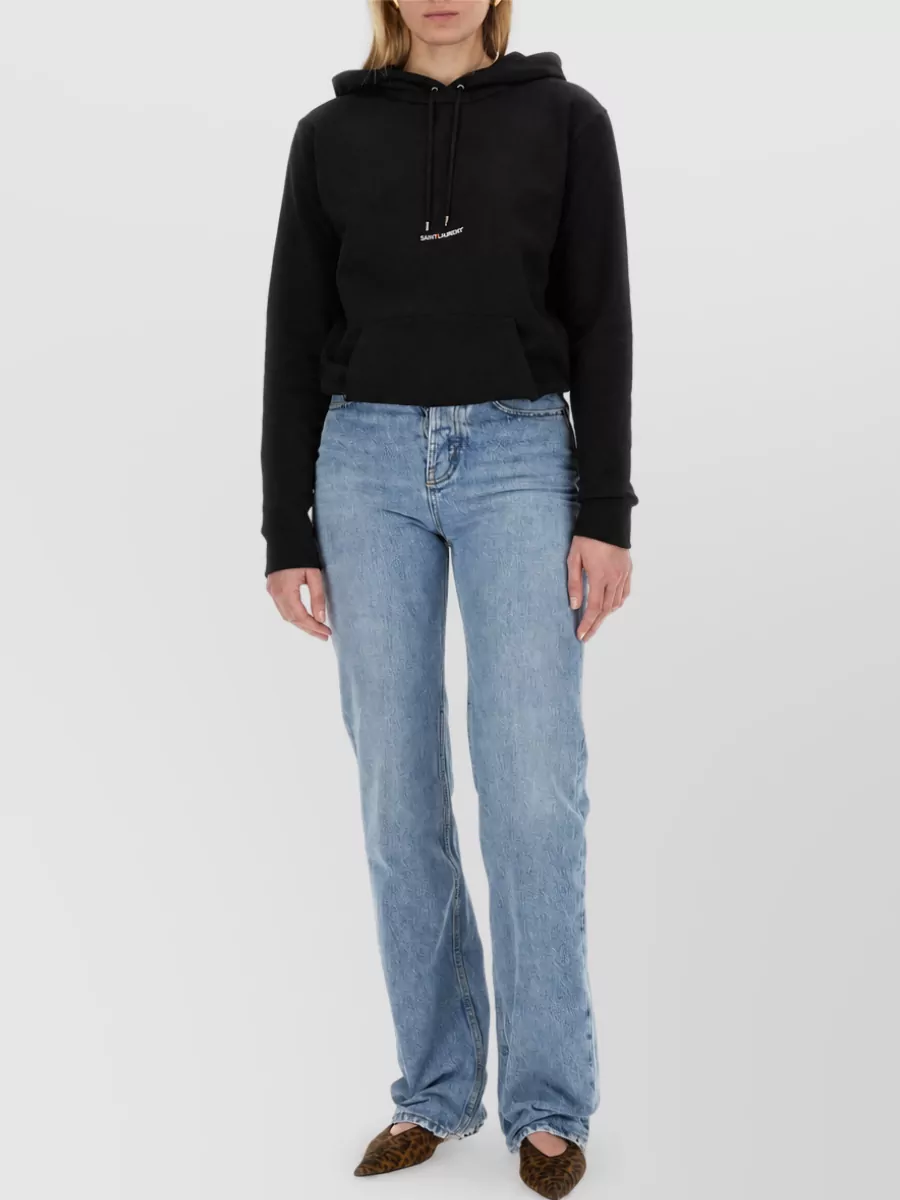 Saint Laurent Logo Print Hoodie