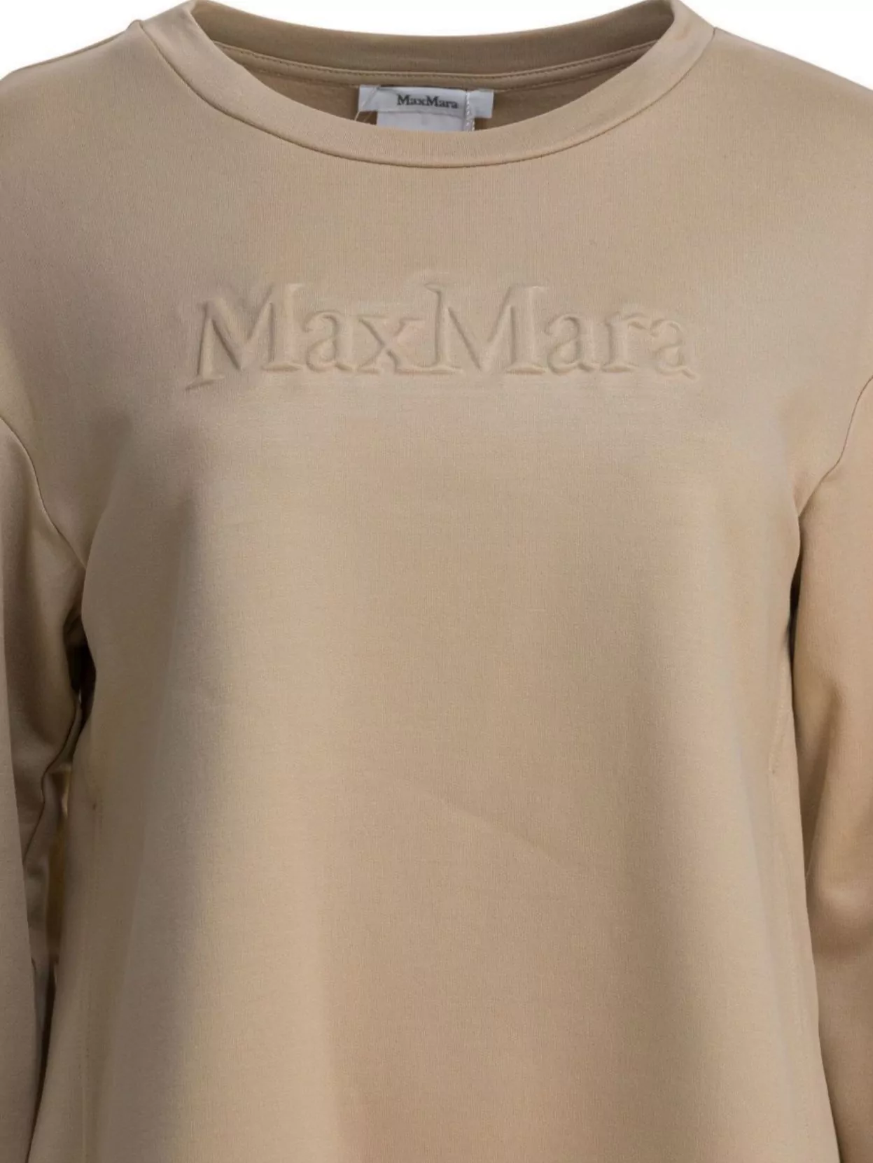 Max Mara Silk And Cotton Blend Berma Sweatshirt In Neutral