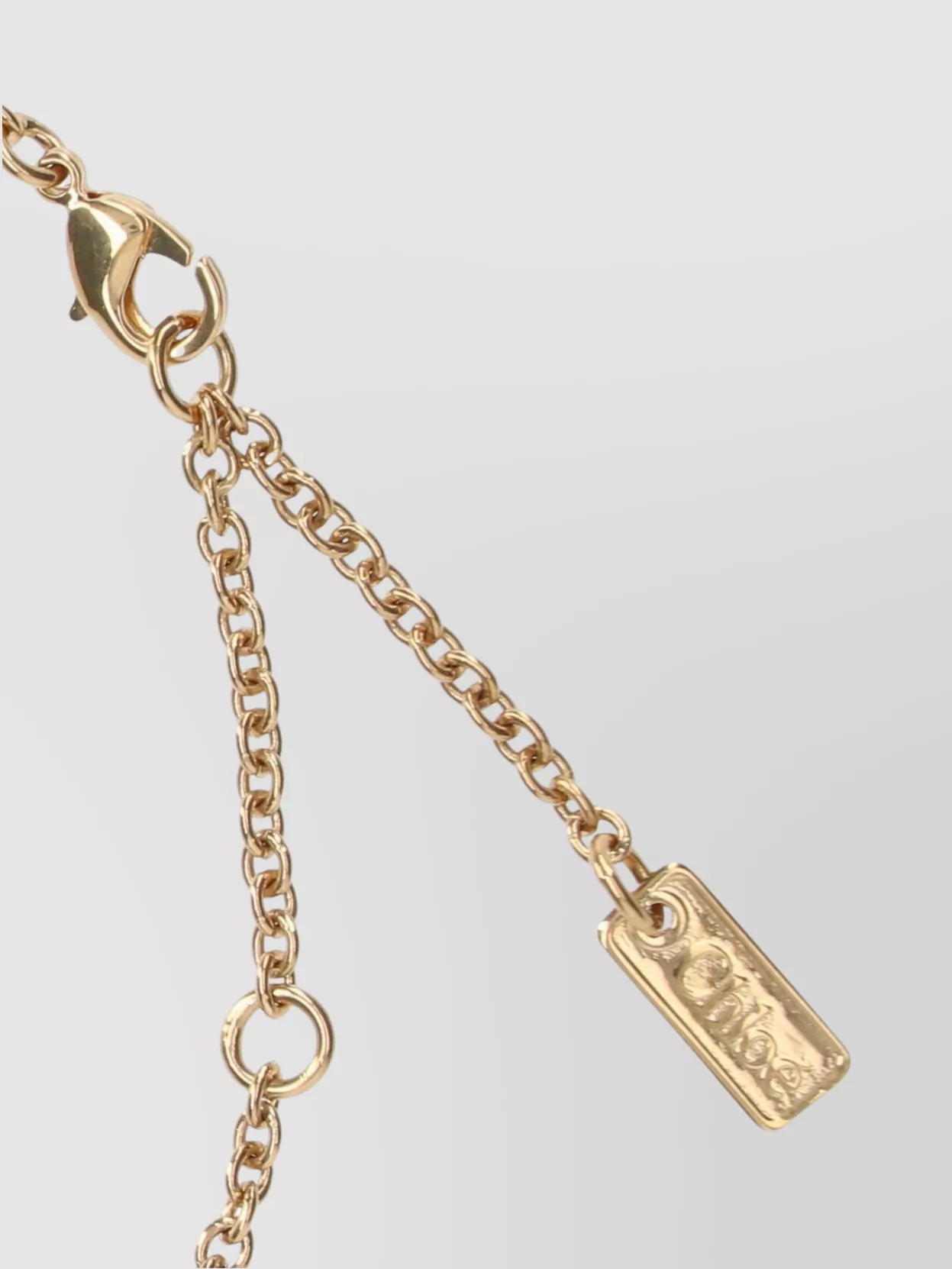 Chloé Script Pendant Chain Design Necklace