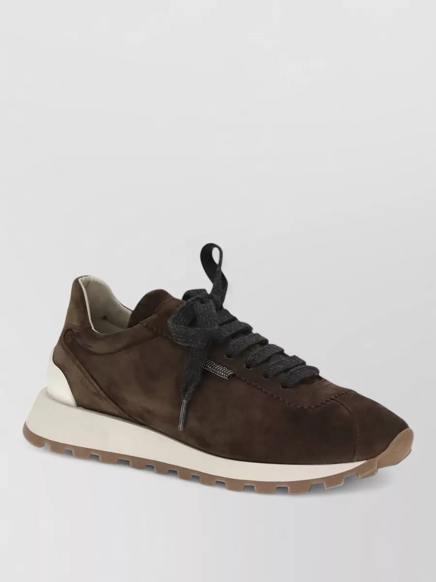 Brunello Cucinelli suede low-top sneakers