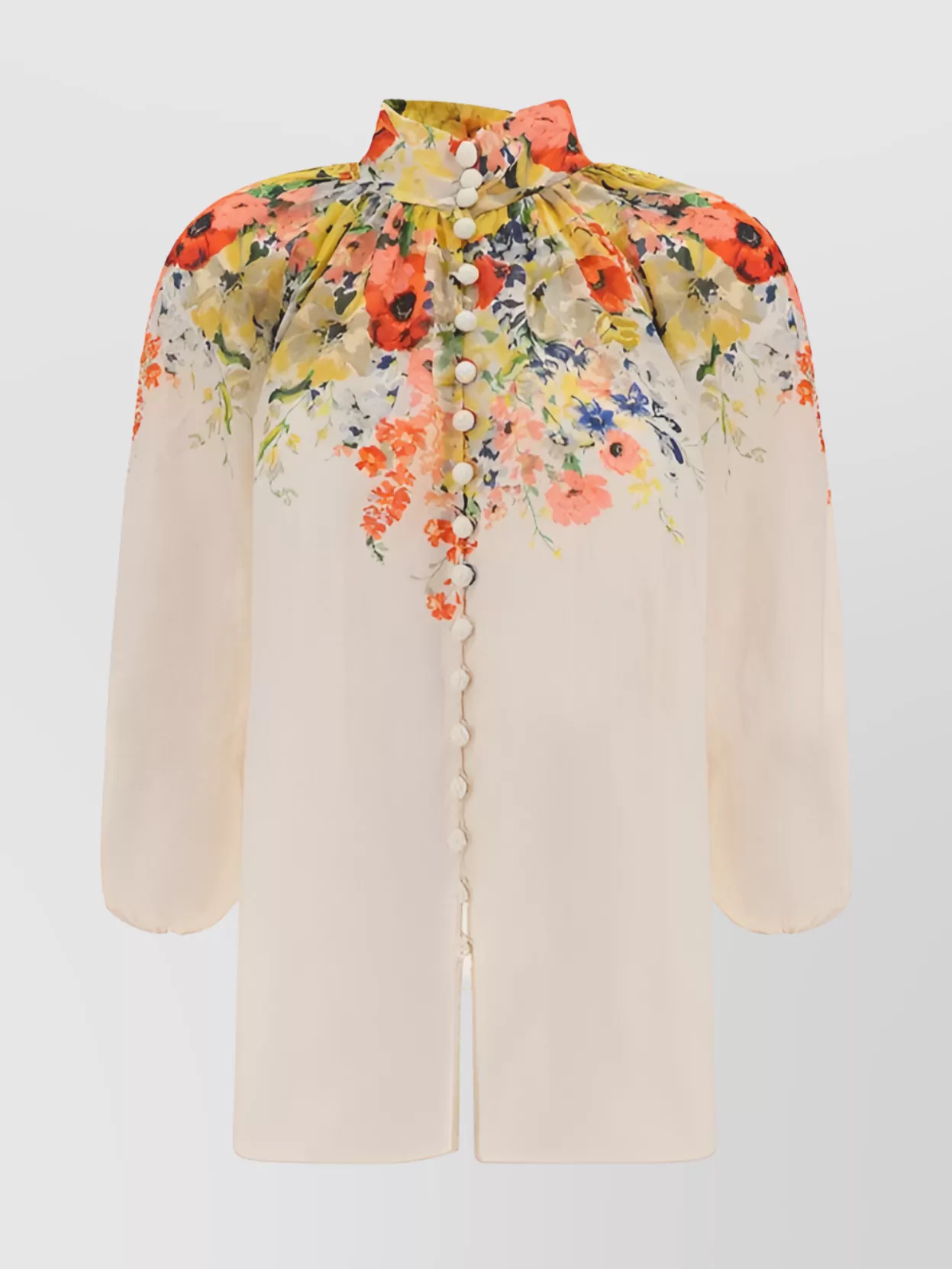 Zimmermann Airy Blouse Floral Print In Pink