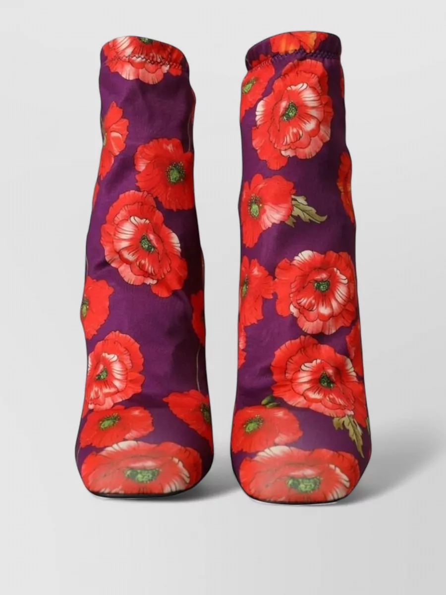 Dolce&Gabbana Floral Ankle Boots