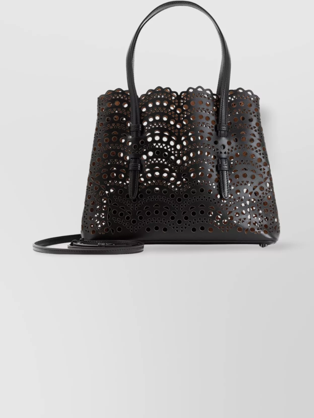 Alaïa Laser-cut Tote Bag Detachable Strap In Green