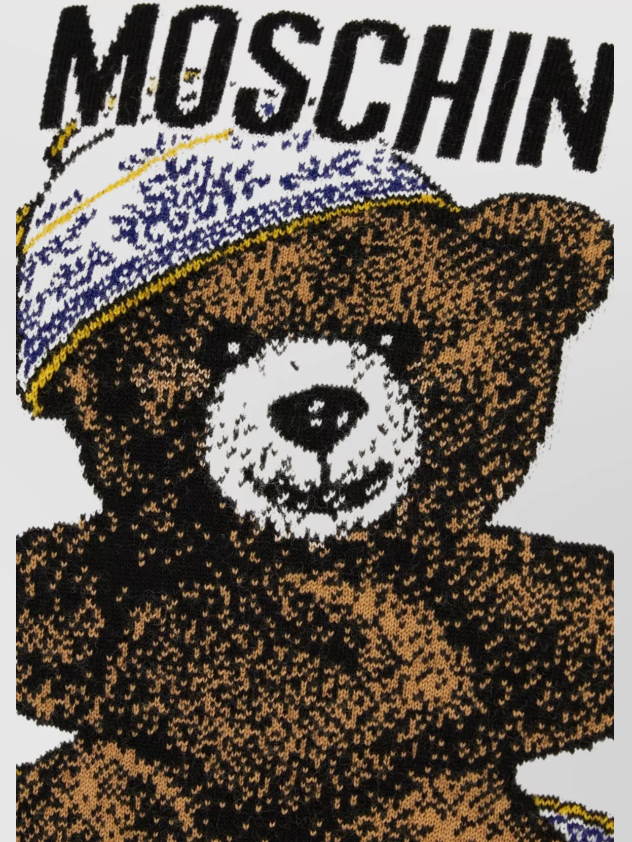 Moschino Knitwear Crew Neck Graphic Print Long Sleeves