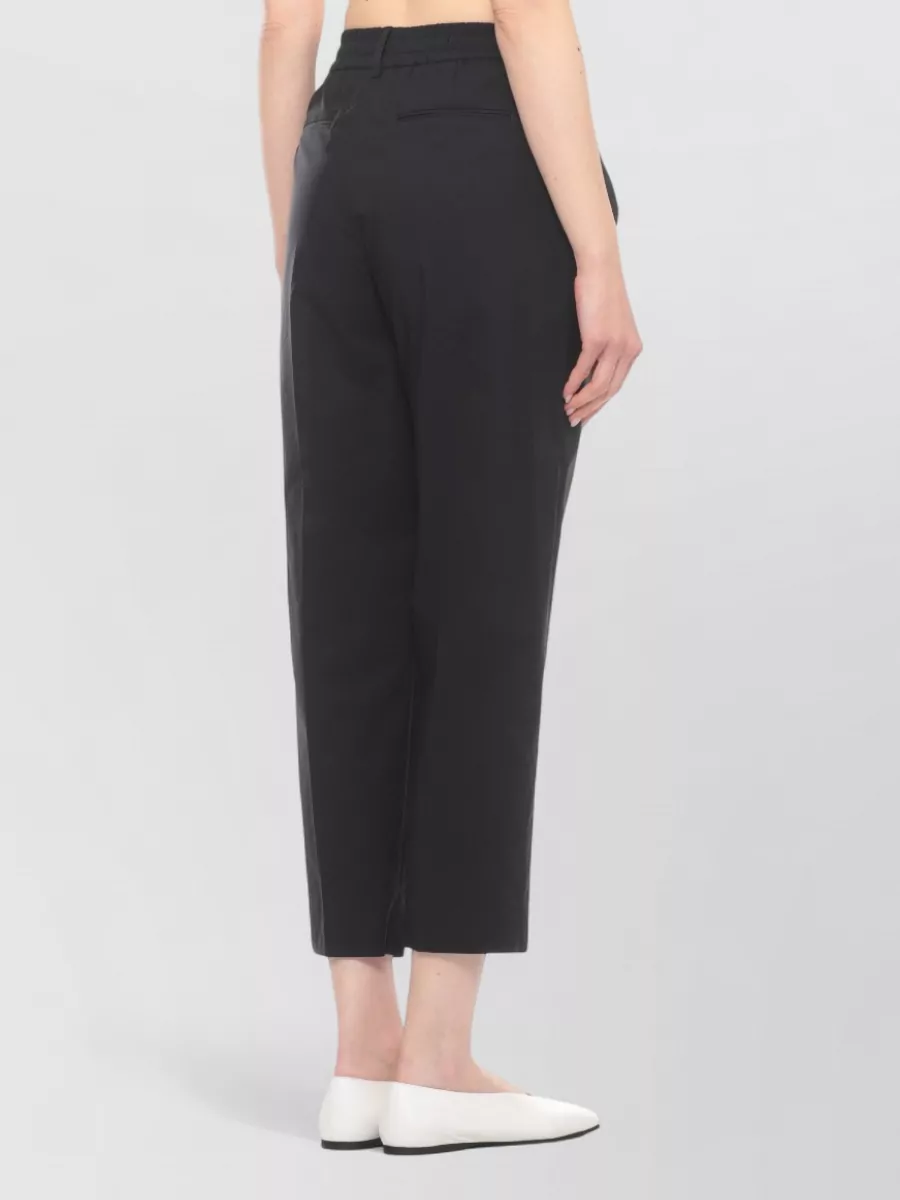 Pt Torino Straight Cropped Trousers