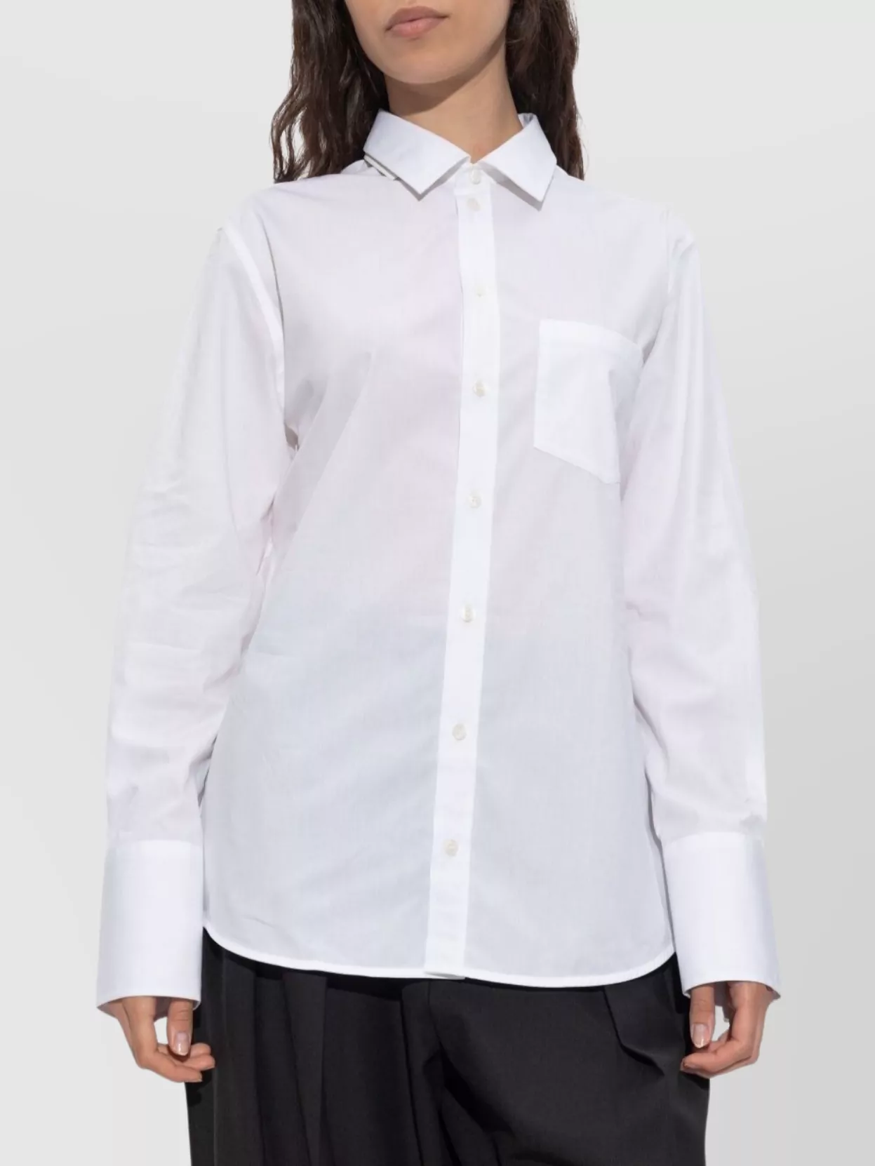 Victoria Beckham Back Pleat Shirt Embroidered Detail