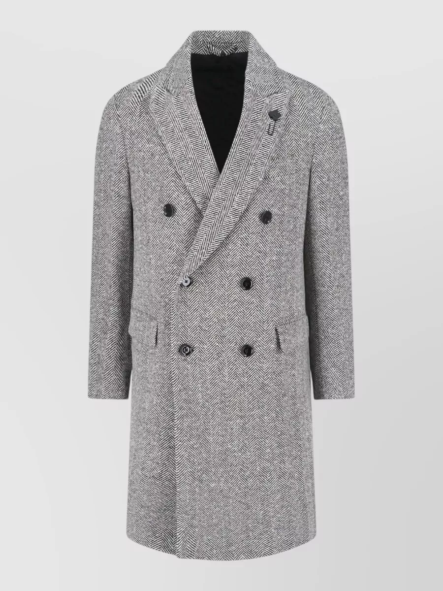 Lardini virgin wool double breasted coat