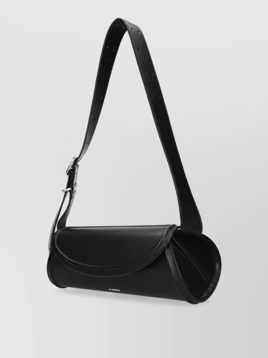 Jil Sander Cannolo Leather Clutch Bag