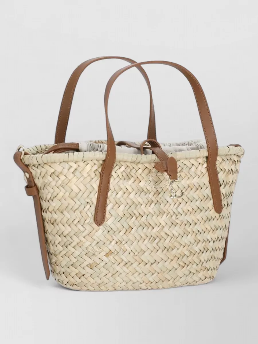Coccinelle Leather Trim Beach Bag