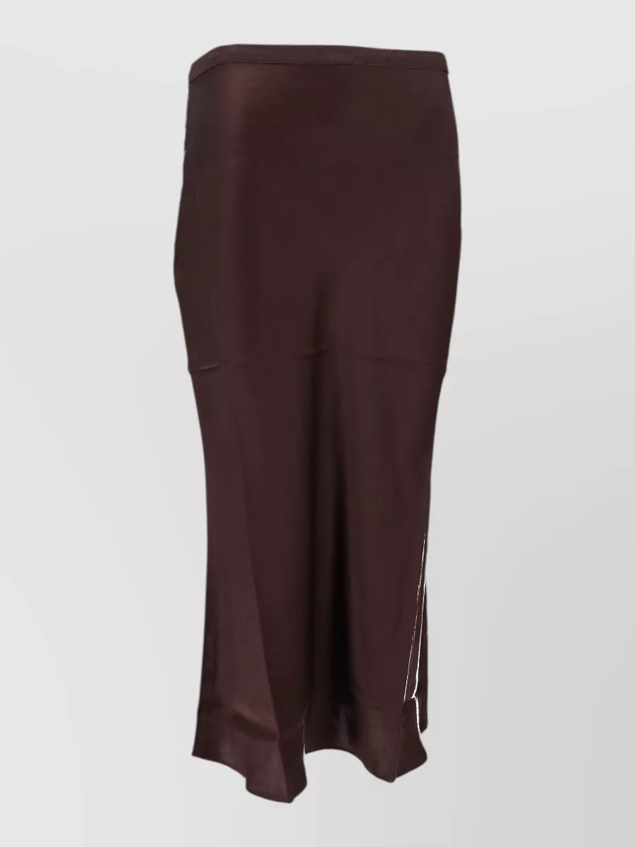 Anine Bing Silk High-Rise Midi Skirt