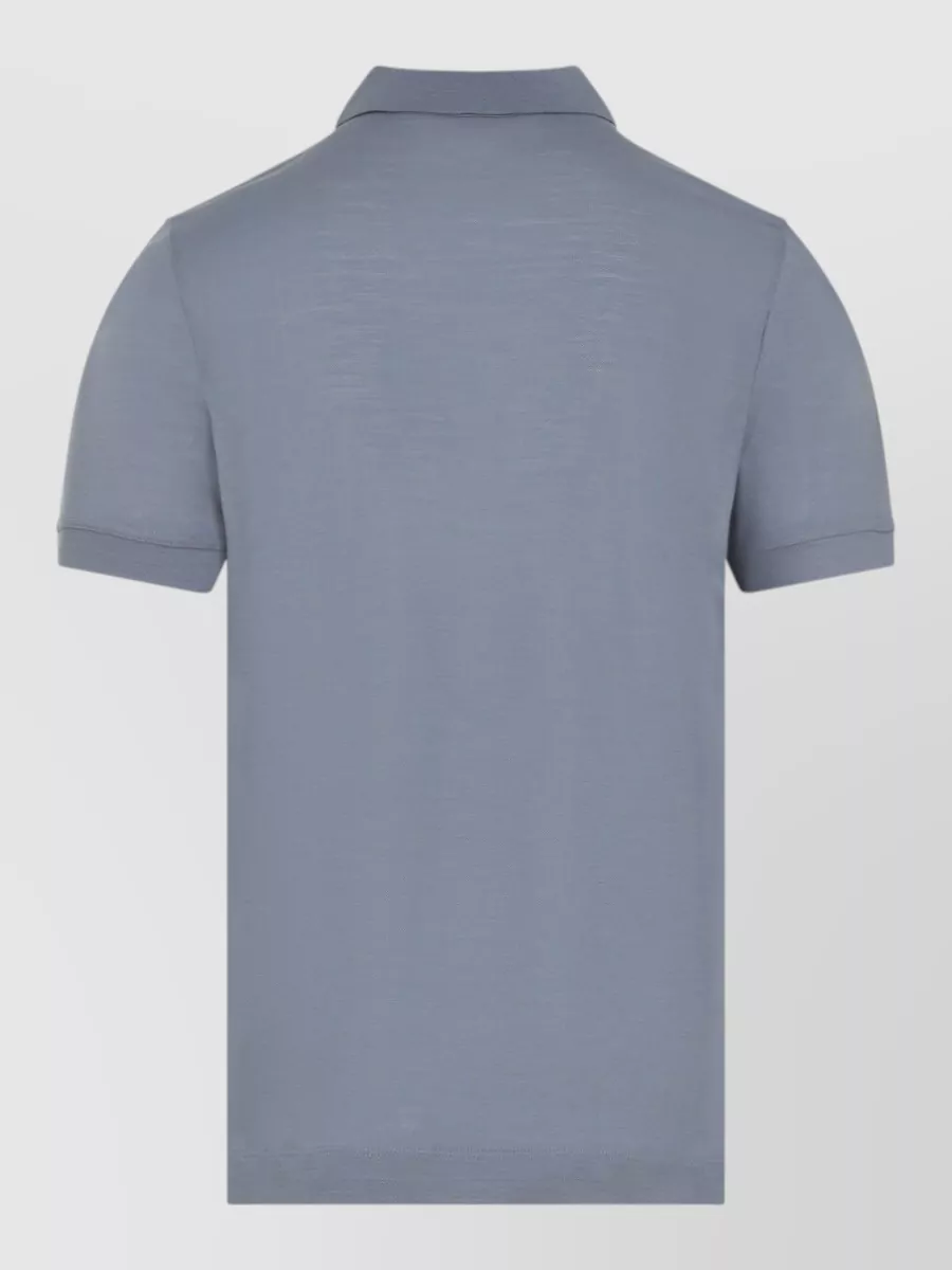 Giorgio Armani Cloud Cotton Polo Collar Regular Fit Shirt