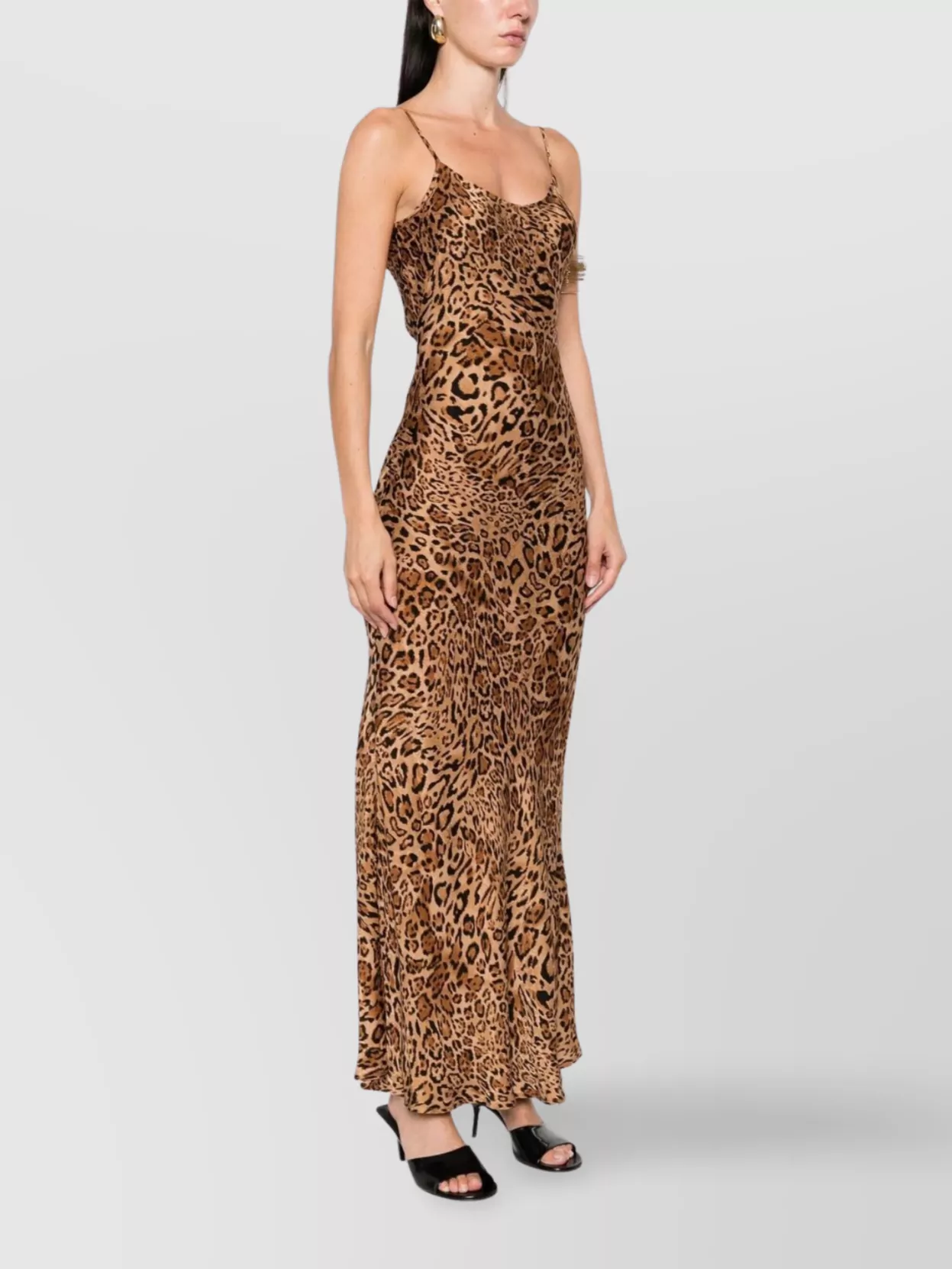 Twin-Set Maxi Animal Print Sleeveless Dress