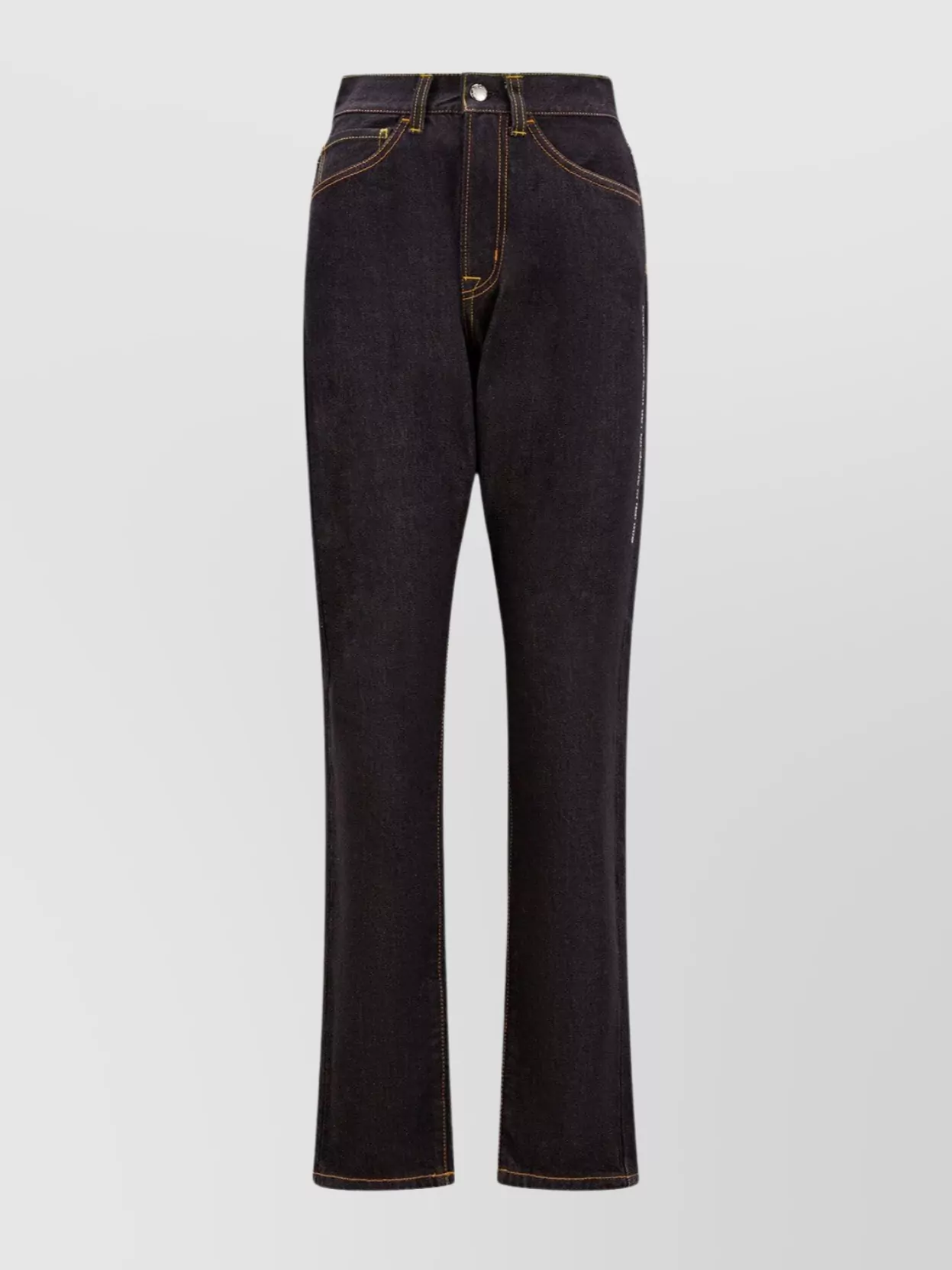 Shop Moncler Genius Stitched Pocket Denim Trousers In Black