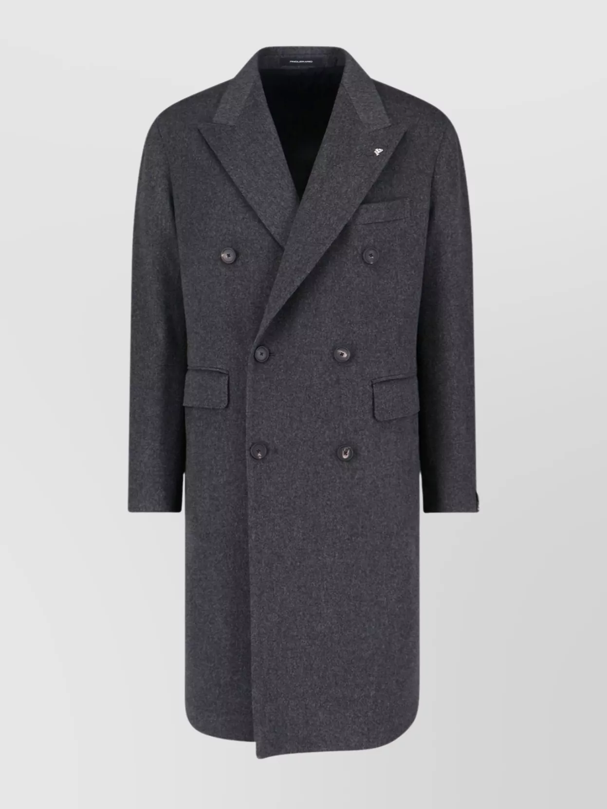 Tagliatore Cappotto D Petto Rever A Lancia Lana Spinata In Gray