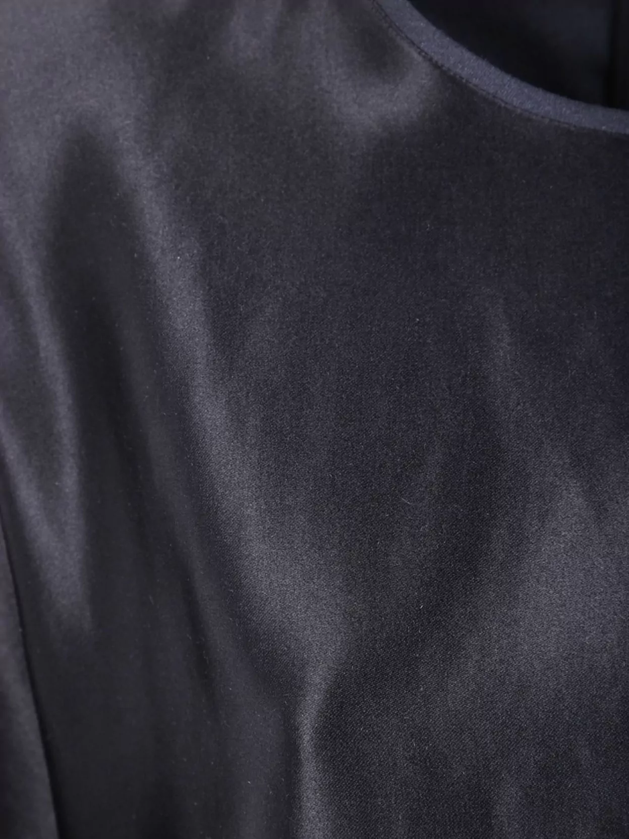 Giorgio Armani Satin Long Sleeve Round Neck Top