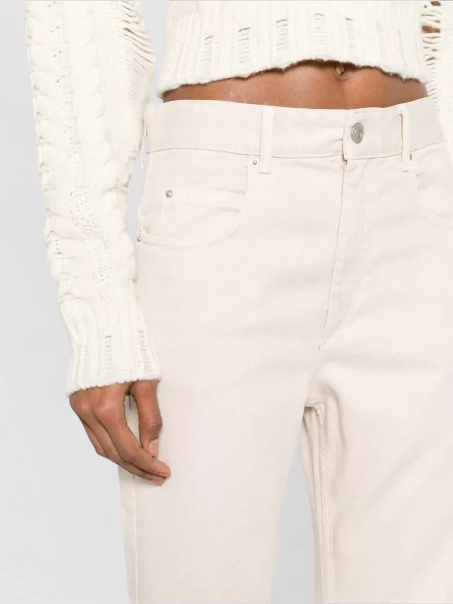 Isabel Marant High Waist Bootcut Denim Trousers Belt Loops