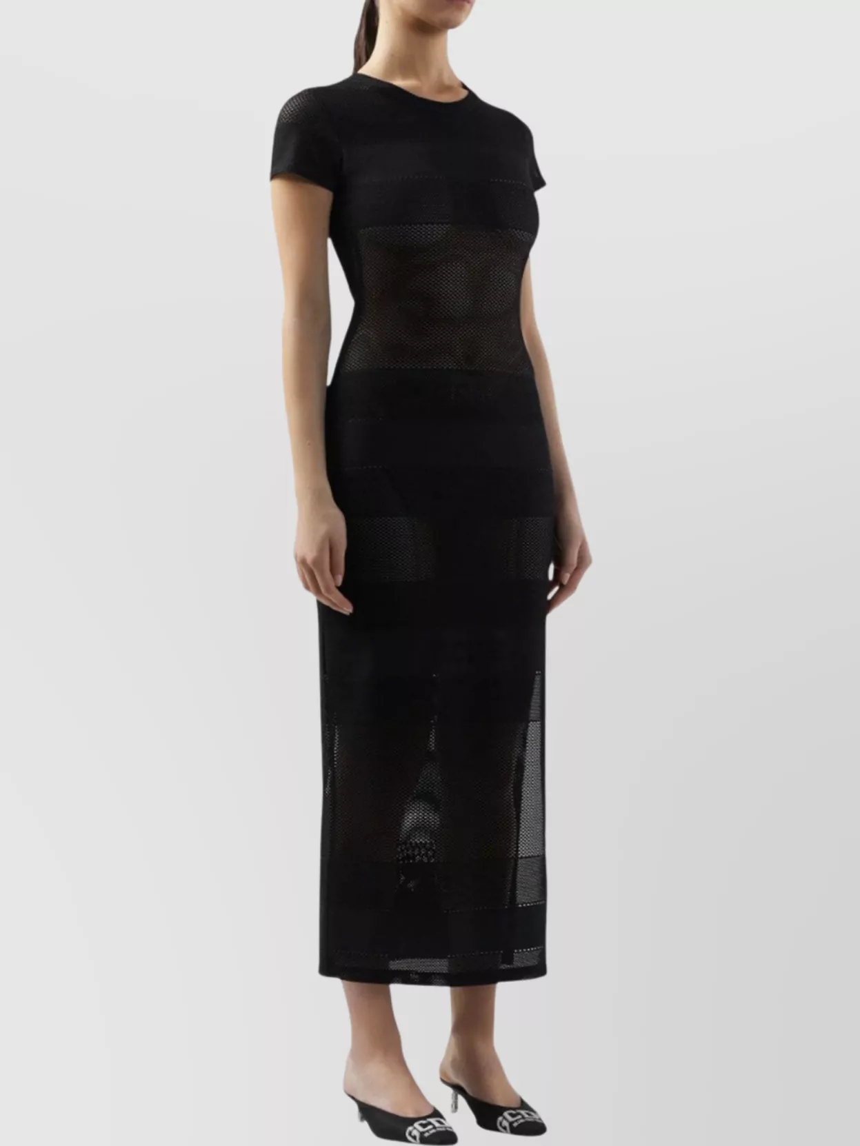 Gcds Net Mesh Long Dress