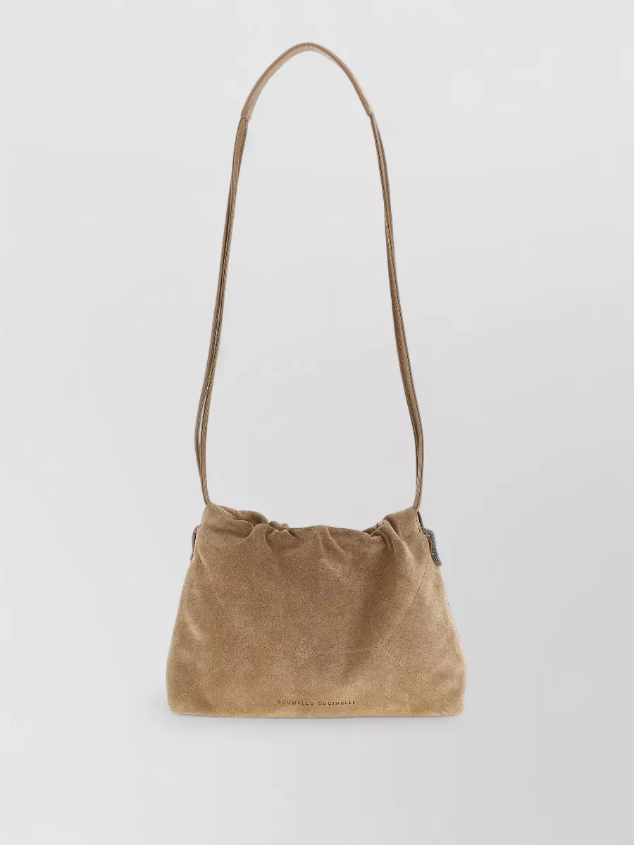 Brunello Cucinelli suede shoulder bag