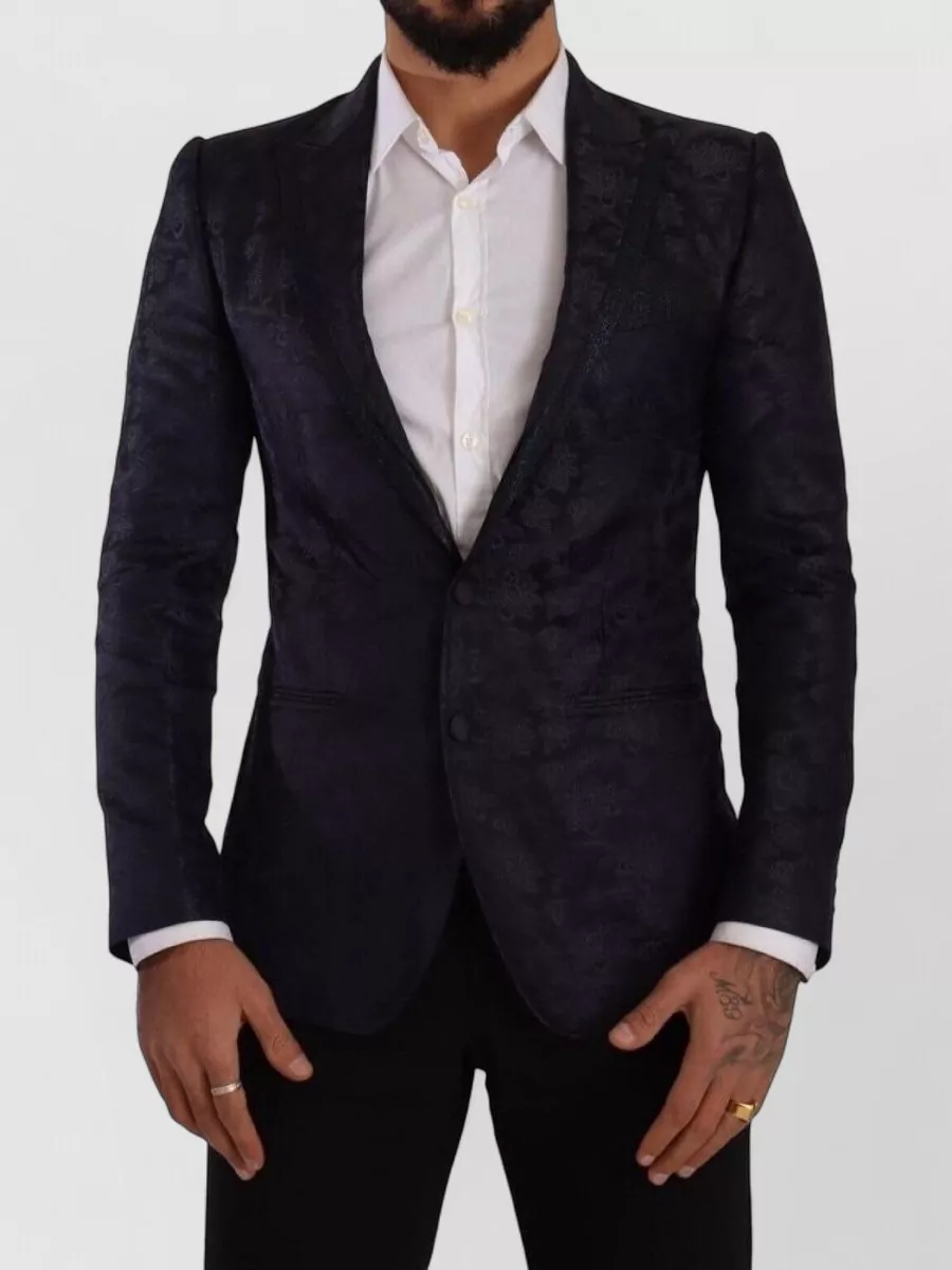Dolce&Gabbana Silk floral-jacquard single-breasted blazer