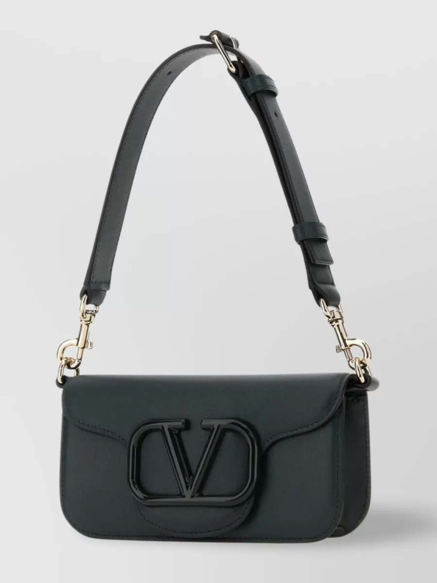 Shop Valentino Compact Locò Shoulder Bag In Black