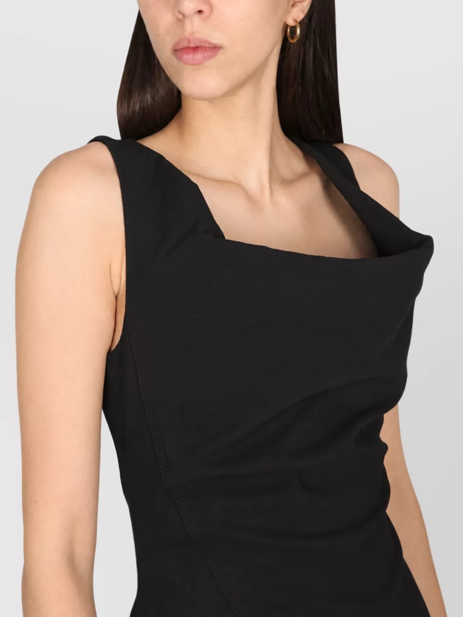 Bottega Veneta Asymmetric Cotton Midi Dress