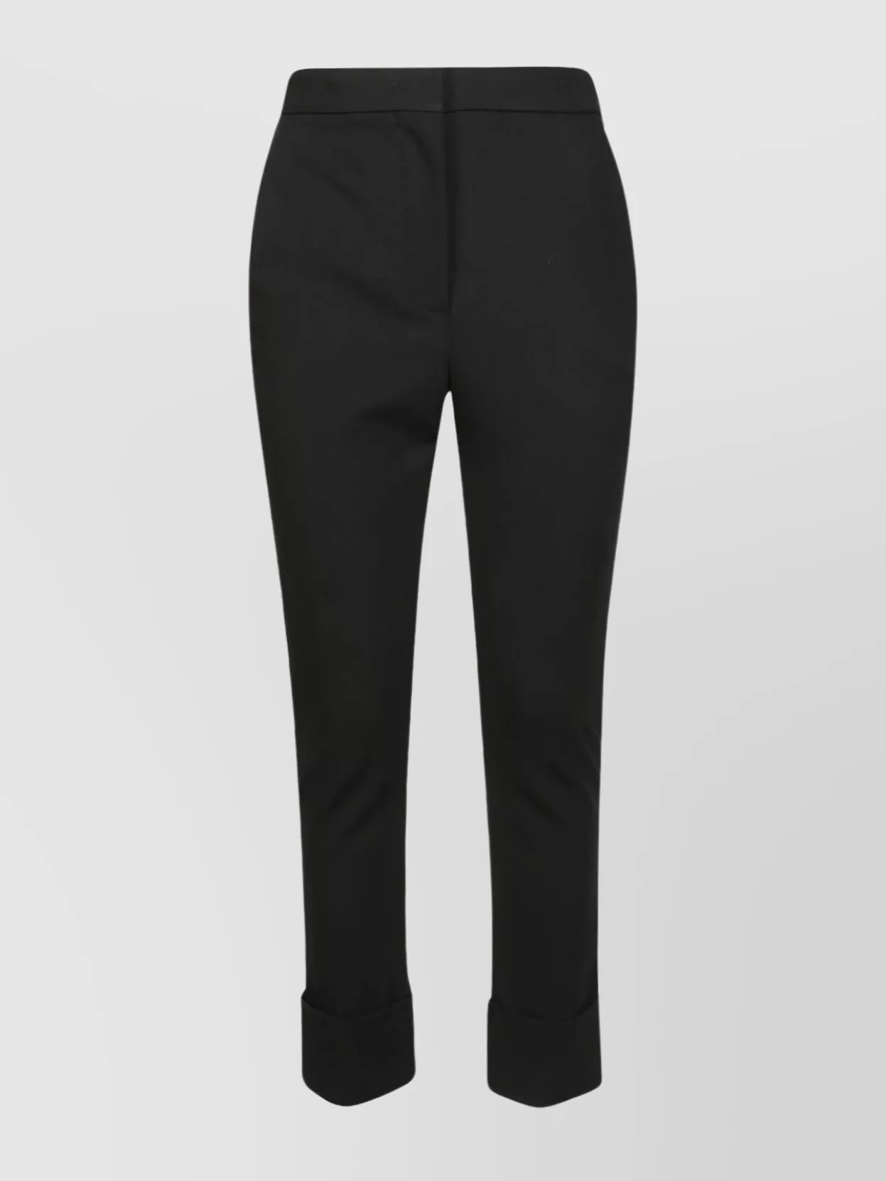 Shop Max Mara Cady Trousers With Cuffed Hem And Side Pockets