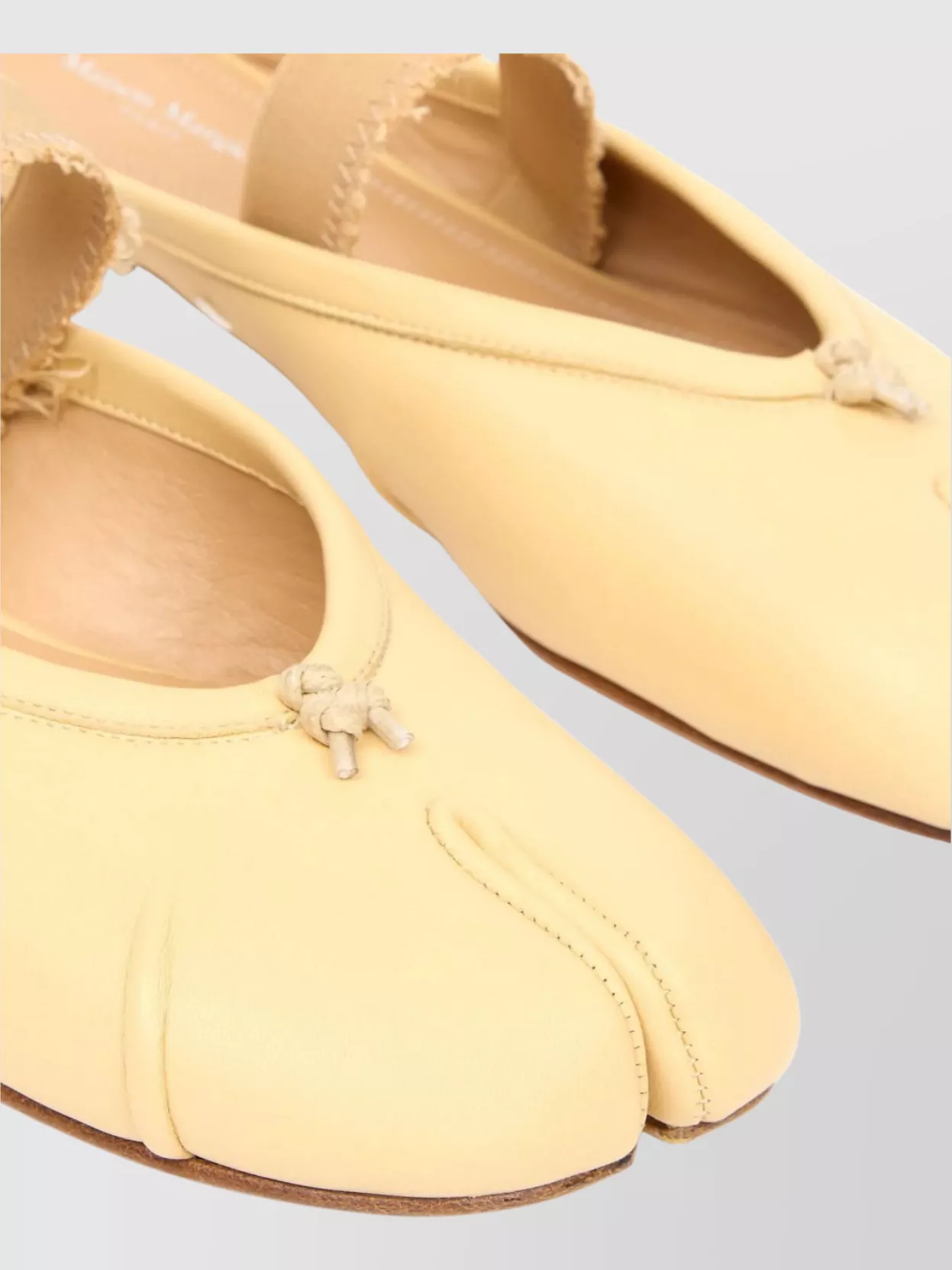 Maison Margiela Womens Tabi Split-toe Band Leather Ballet Flats