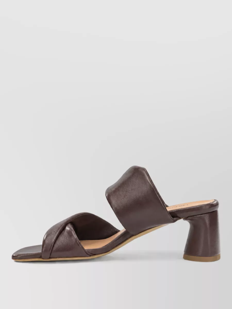 Halmanera Leather Heeled Mules