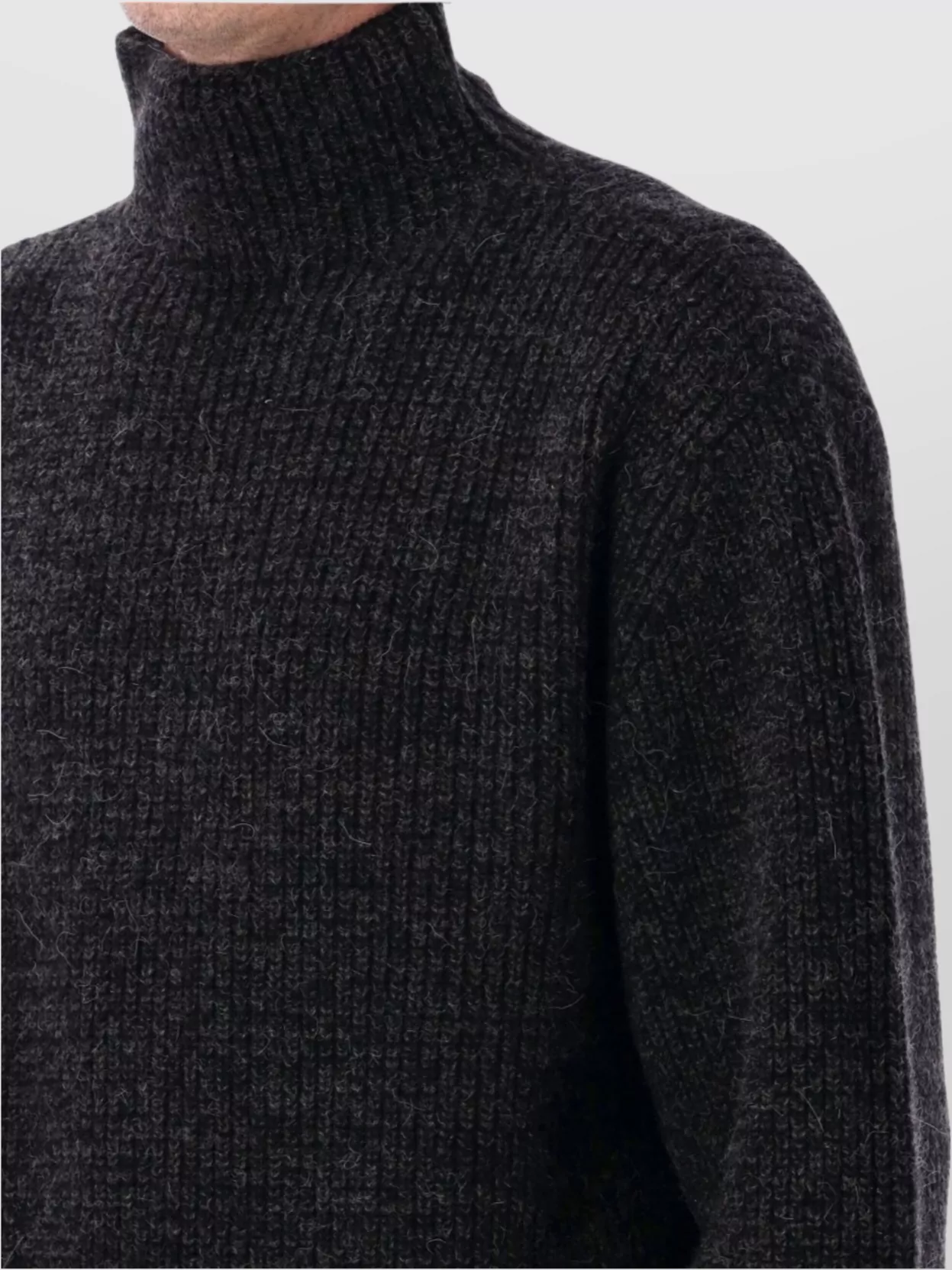 Lemaire Ribbed High Neck Sweater
