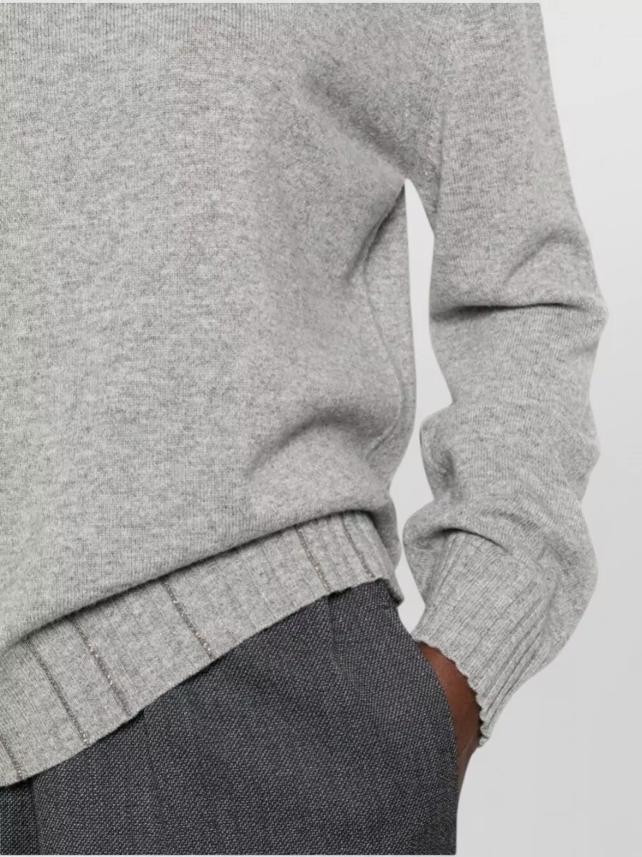 Fabiana Filippi Silk Wool Cashmere Crewneck Sweatshirt