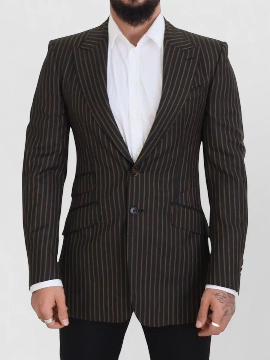 Dolce&Gabbana virgin wool pinstripe single-breasted blazer