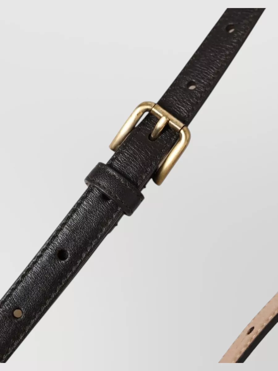 Dolce&Gabbana Leather Skinny Belt