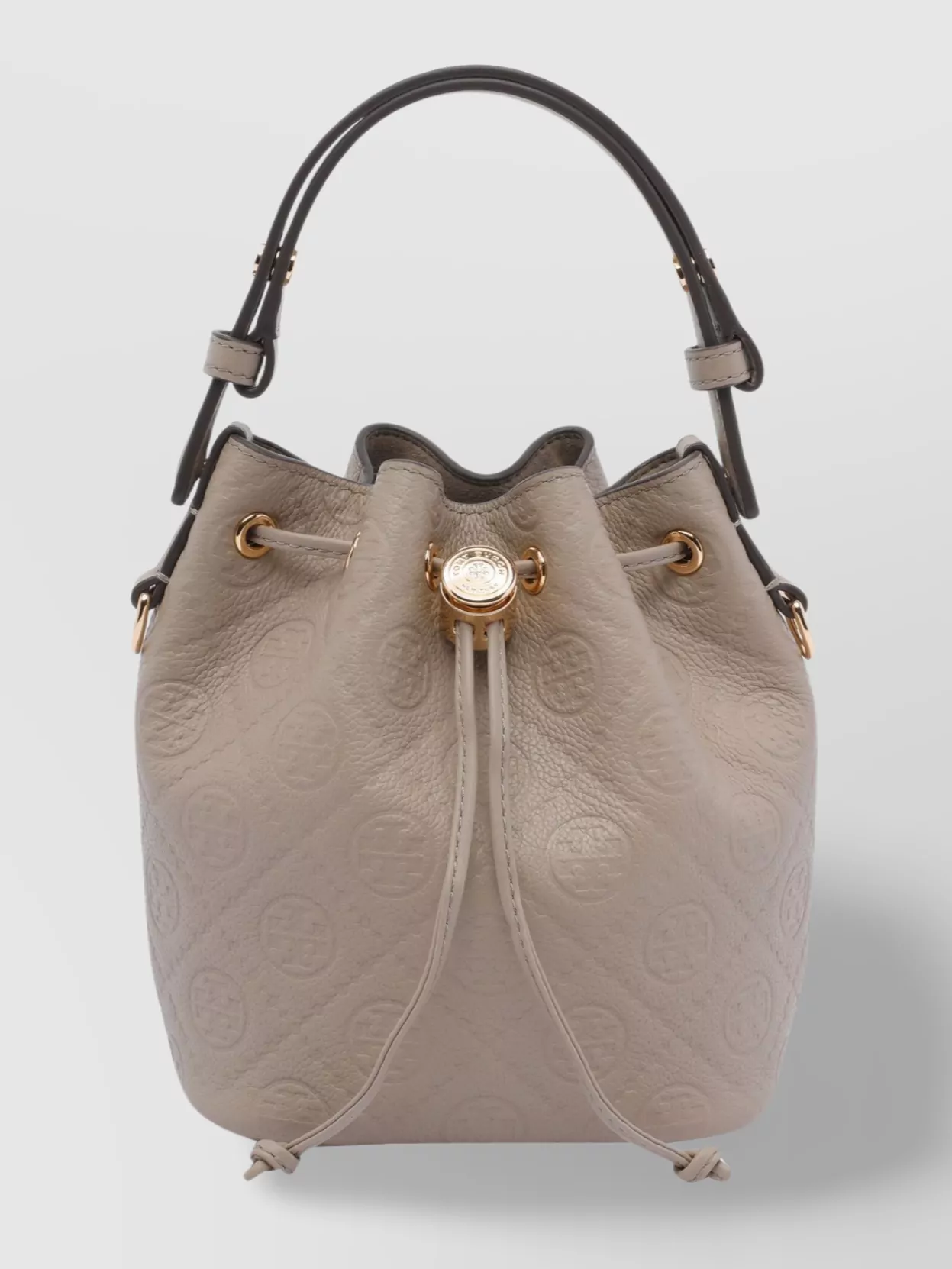 Tory Burch Mini T Monogram Pebble Bucket Bag